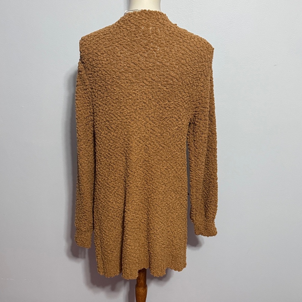 Zenana Outfitters Camel Bouclé Open-Front Cardigan - Picture 3 of 3